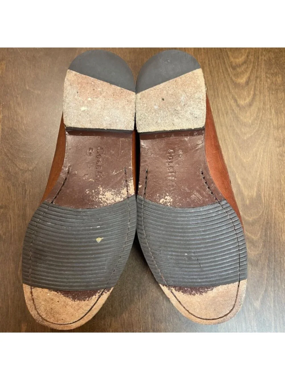 Cole Haan Leather Pinch Tassel Loafer Men's Size 9M‎ Brown Handsewn in Brazil